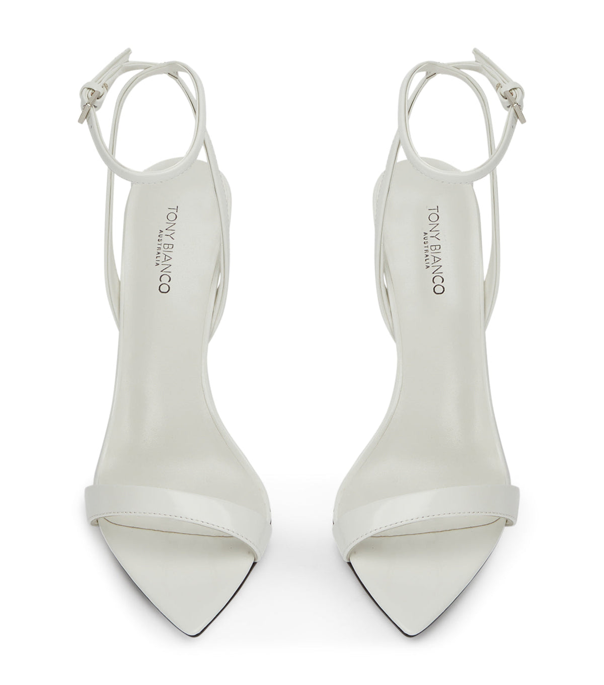 Milos White Hi Shine Heels | Tony Bianco