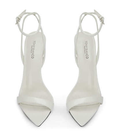 Milos White Hi Shine Heels | Tony Bianco