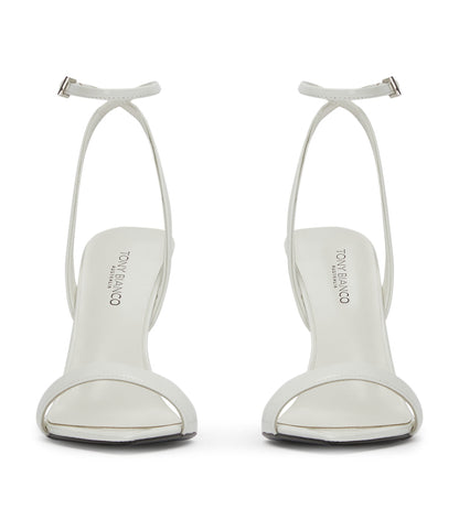 Milos White Hi Shine Heels | Tony Bianco