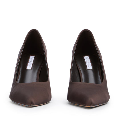 Chloe Choc Satin | Tony Bianco