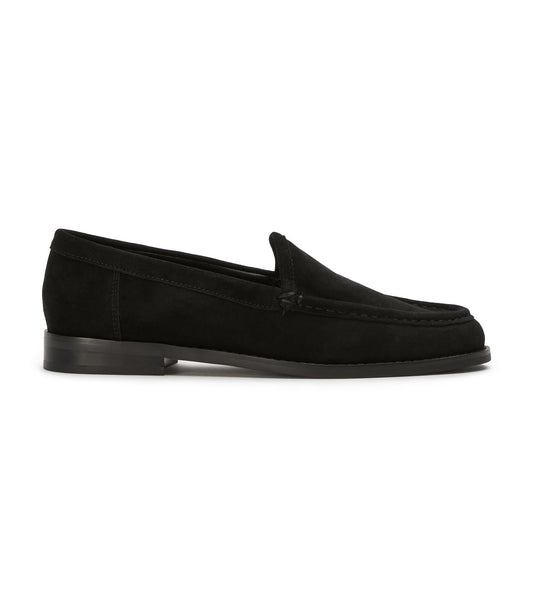Zoe Black Suede Flats | Tony Bianco
