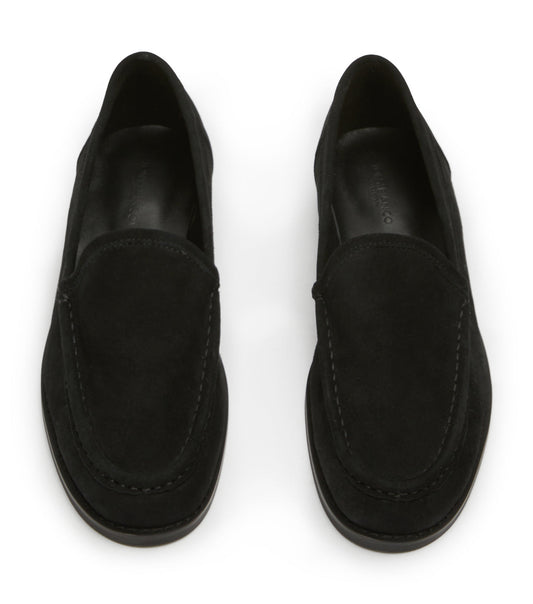 Zoe Black Suede Flats | Tony Bianco