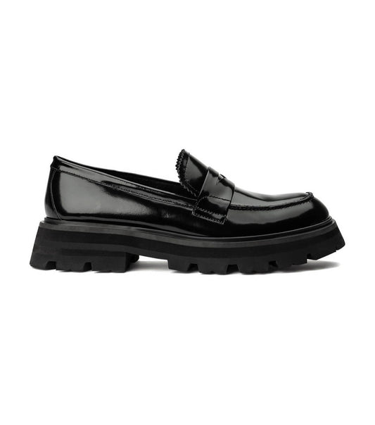 Axell Black Hi Shine Casual Shoes | Tony Bianco