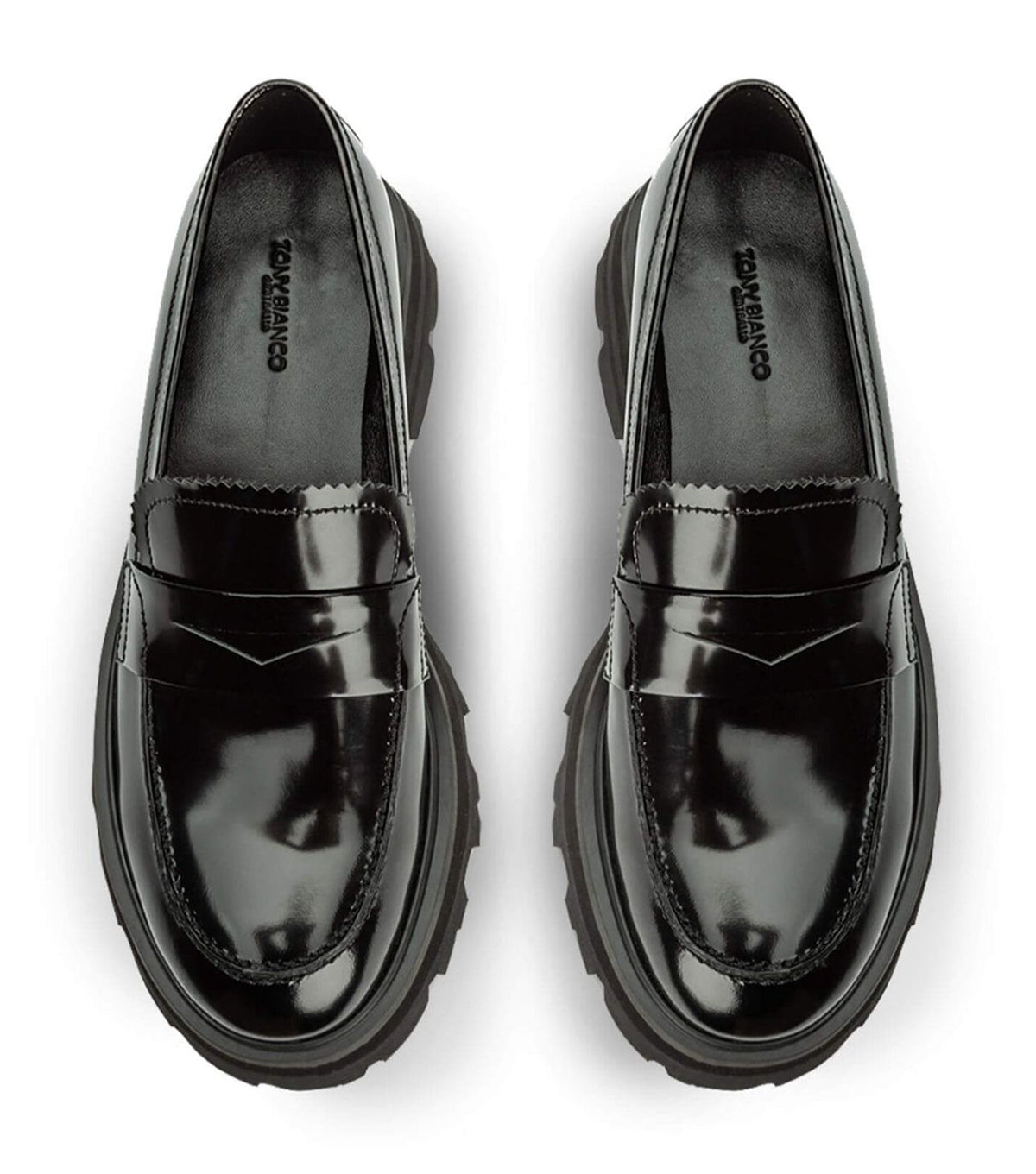 Axell Black Hi Shine Casual Shoes | Tony Bianco