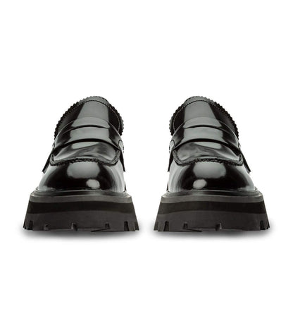 Axell Black Hi Shine Casual Shoes | Tony Bianco