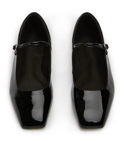 Bambi Black Patent Flats | Tony Bianco