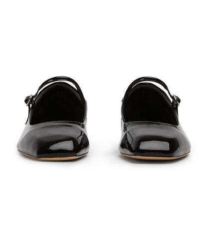 Bambi Black Patent Flats | Tony Bianco