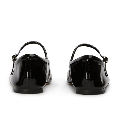 Bambi Black Patent Flats | Tony Bianco