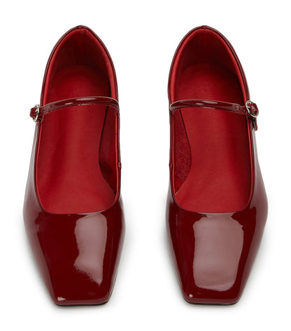 Bambi Bordeaux Patent Flats | Tony Bianco