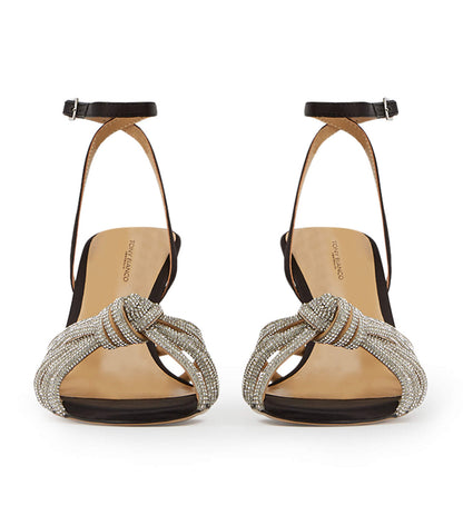 Helena Black Satin Heels | Tony Bianco