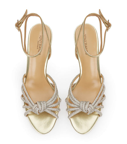 Helena Gold Nappa Metallic Heels | Tony Bianco