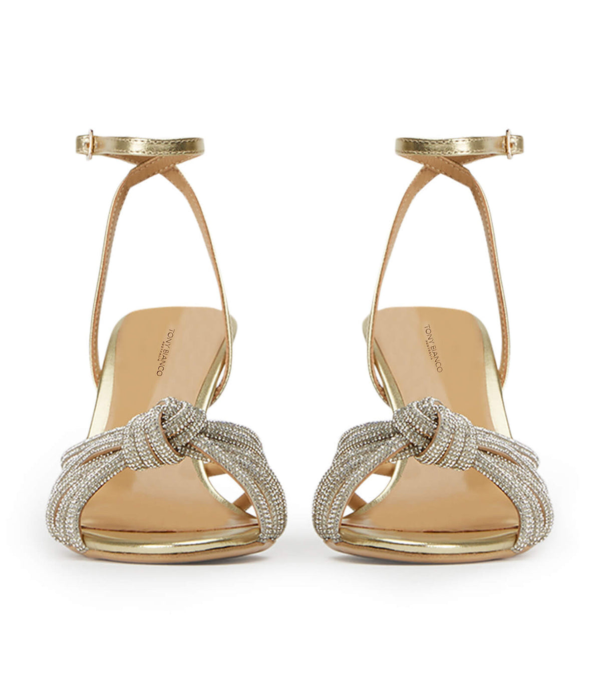 Helena Gold Nappa Metallic Heels | Tony Bianco