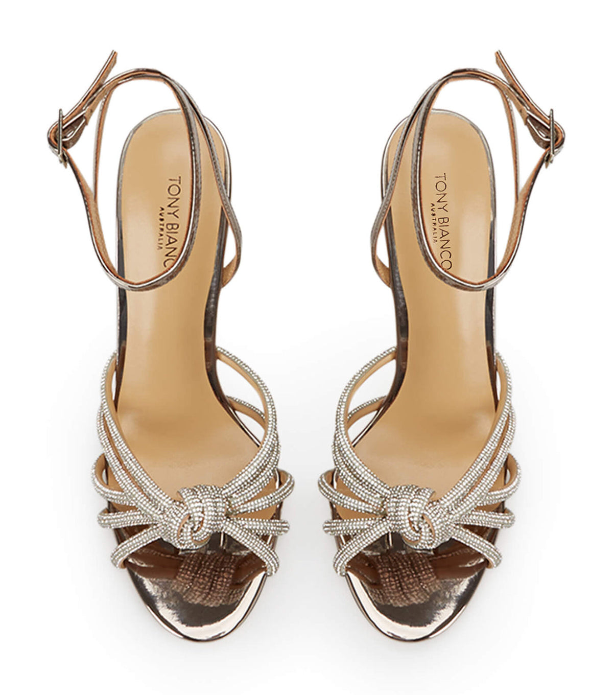 Kyla Gunmetal Shine Heels | Tony Bianco