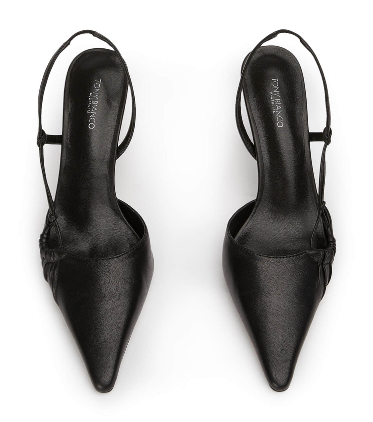 Sakai Black Nappa Heels | Tony Bianco