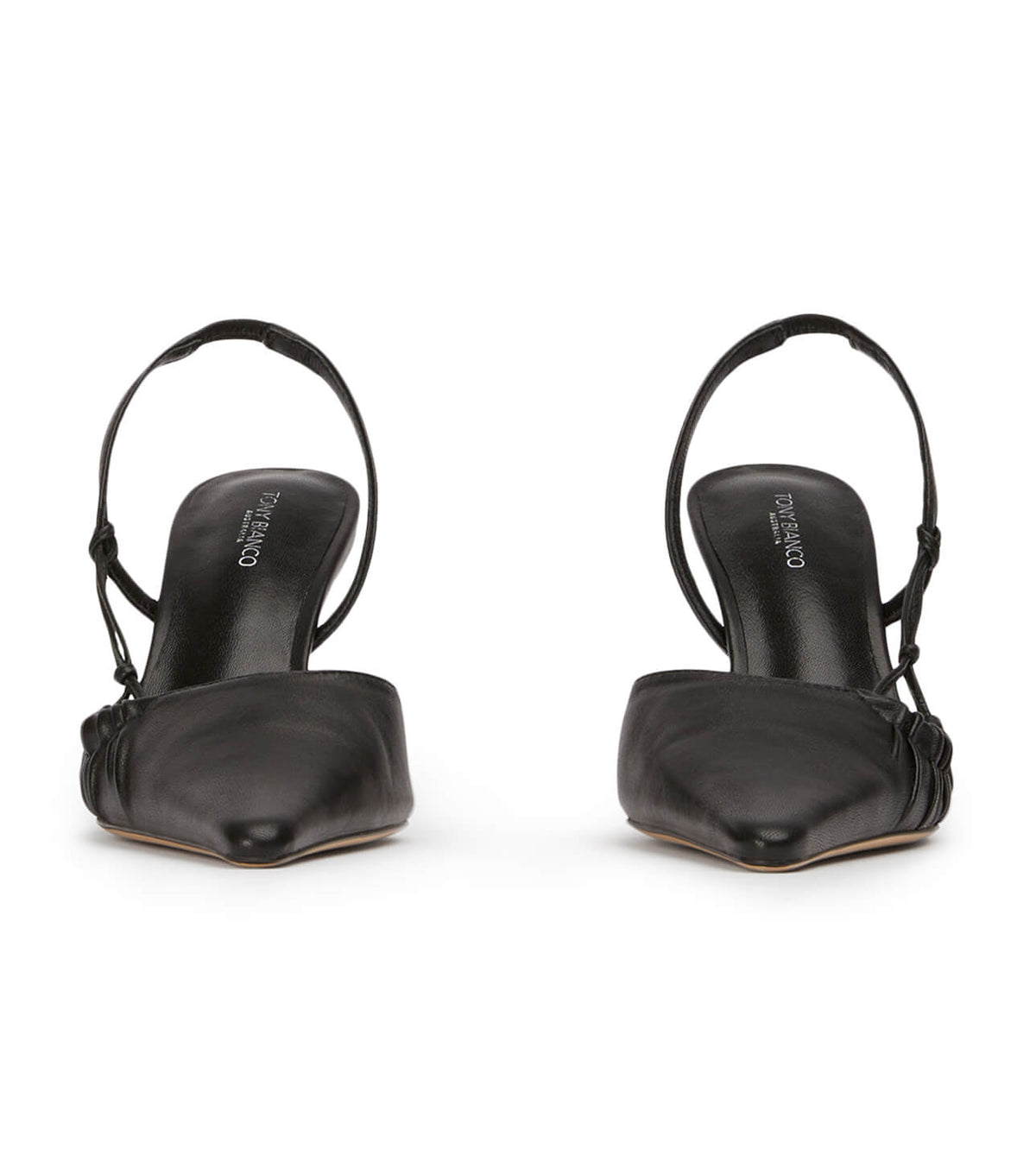 Sakai Black Nappa Heels | Tony Bianco