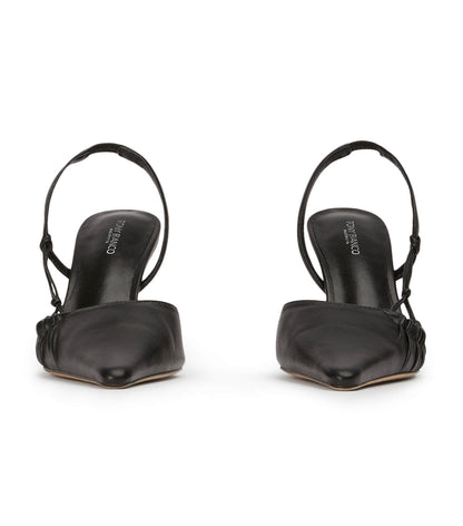 Sakai Black Nappa Heels | Tony Bianco