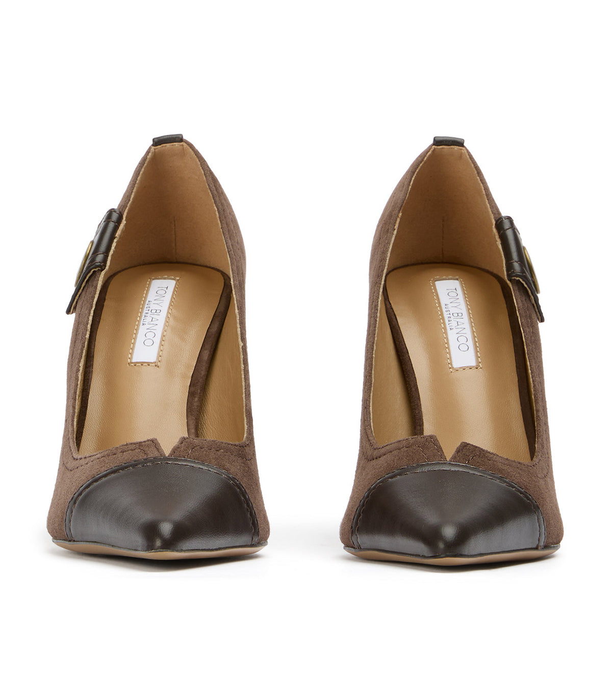 Nessa Espresso Suede/Choc | Tony Bianco