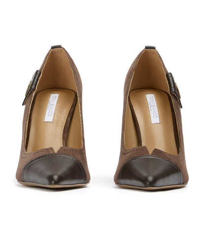 Nessa Espresso Suede/Choc | Tony Bianco