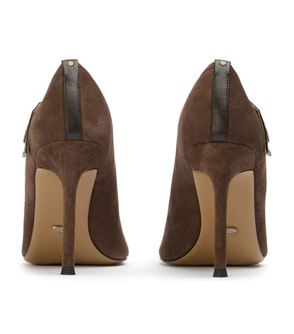 Nessa Espresso Suede/Choc | Tony Bianco