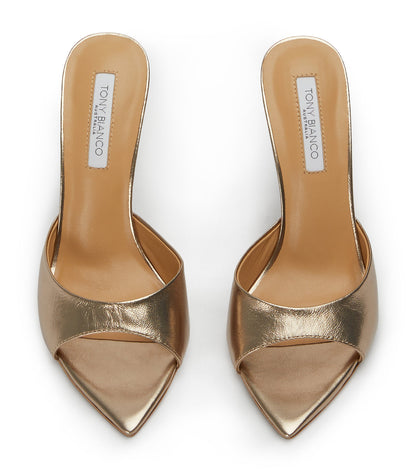 Malibu Amber Nappa Metallic Heels | Tony Bianco