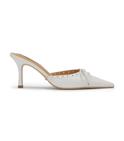 Scooter White Nappa Heels | Tony Bianco