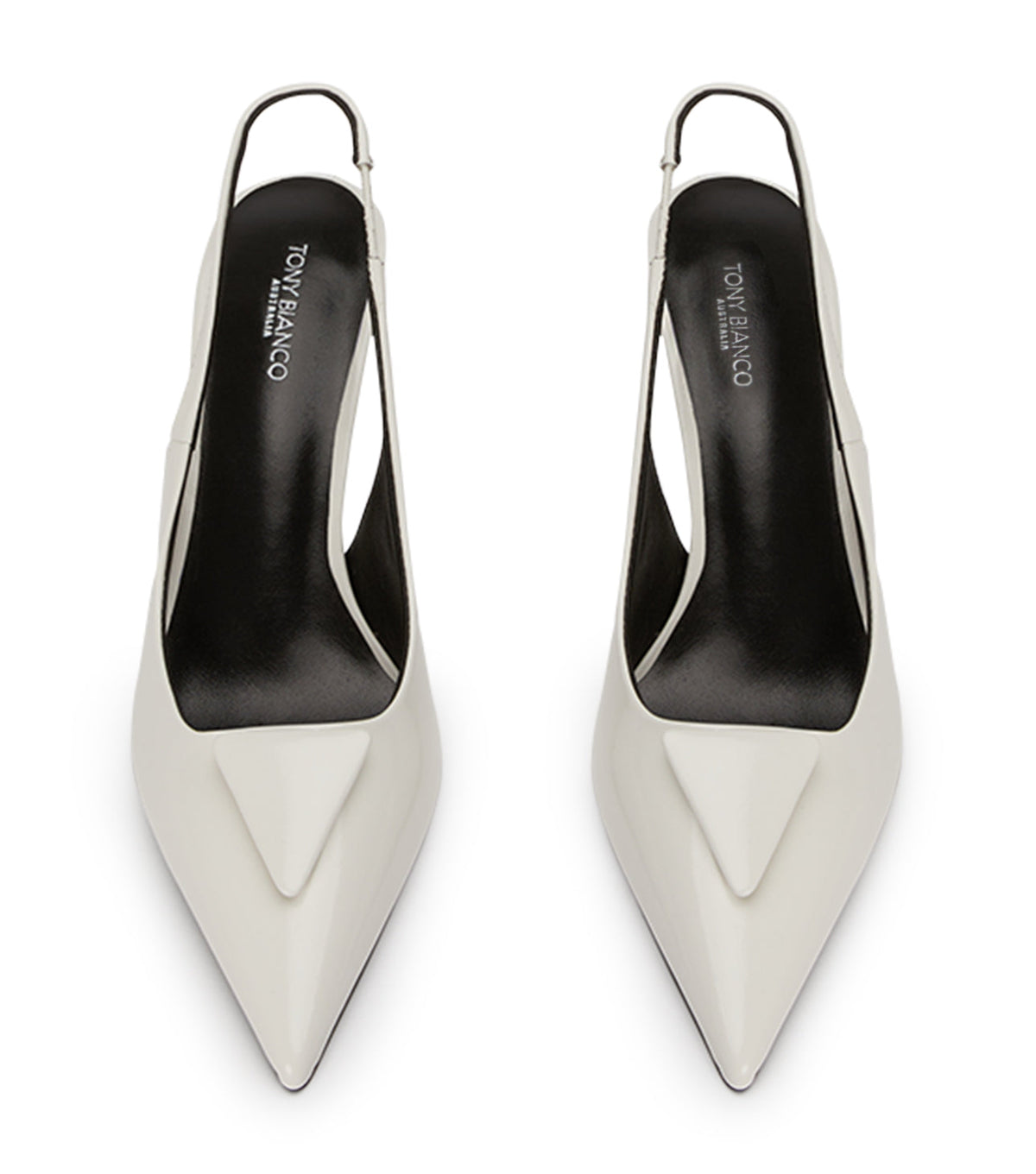 Bertie White Hi Shine Heels | Tony Bianco