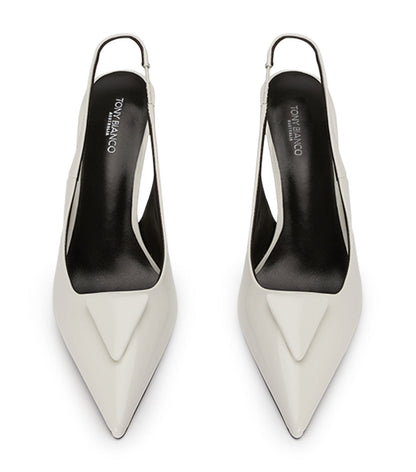 Bertie White Hi Shine Heels | Tony Bianco
