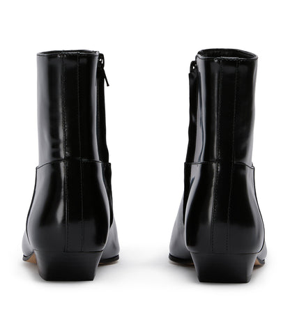 Rupert Black Hi Shine Ankle Boots | Tony Bianco