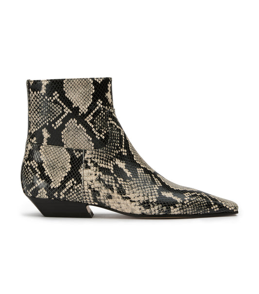 Rupert Ecru Snake Ankle Boots | Tony Bianco